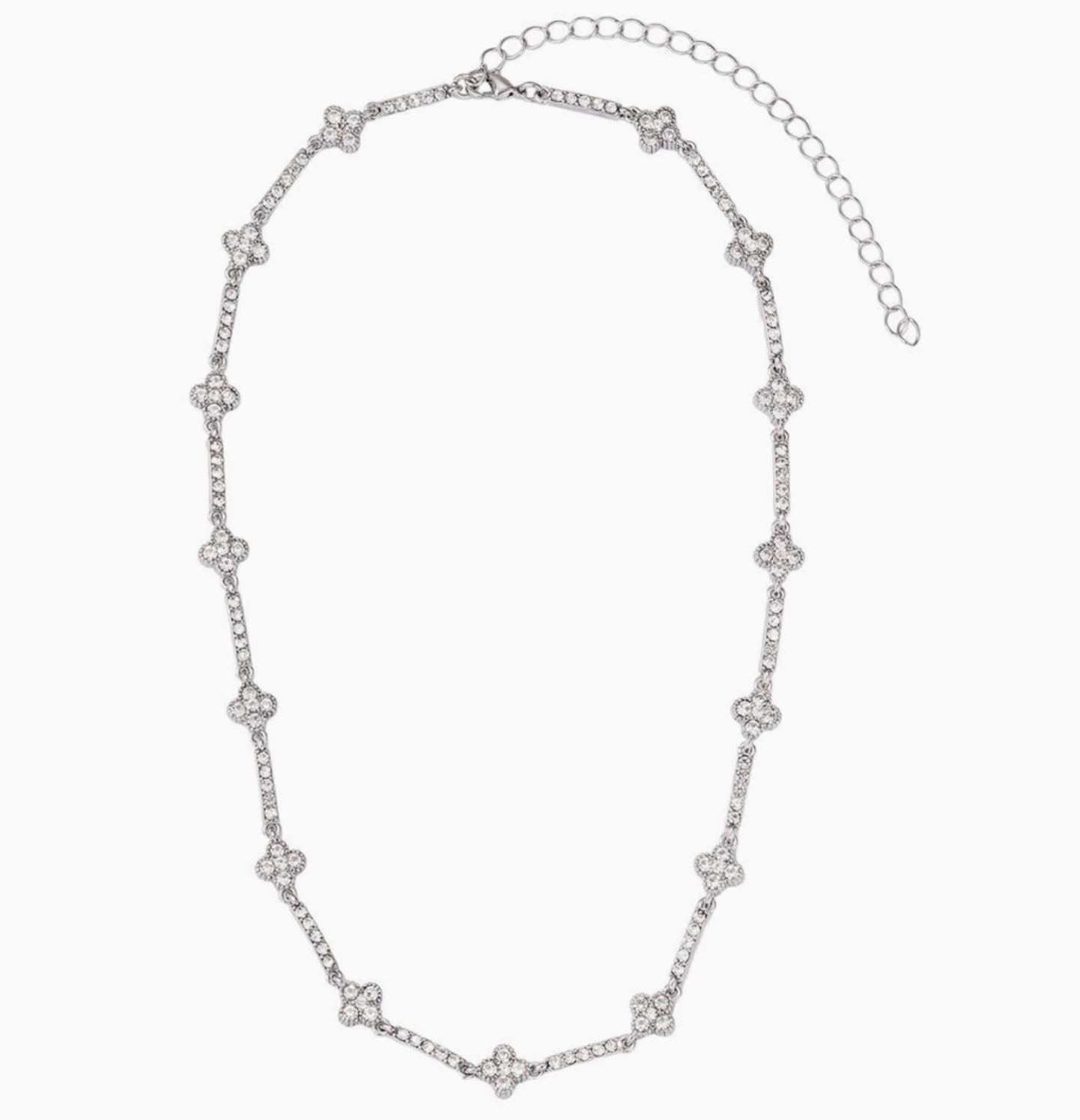 ADORNIA SPARKLE CLOVER NECKLACE