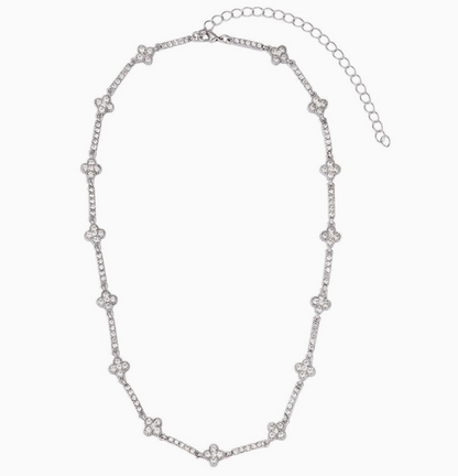 ADORNIA SPARKLE CLOVER NECKLACE