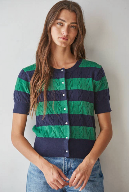 BY TOGETHER HARBOR STRIPE CARDIGAN