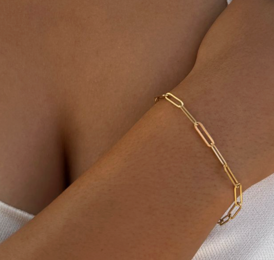 ADORNIA PAPERCLIP CHAIN BRACELET
