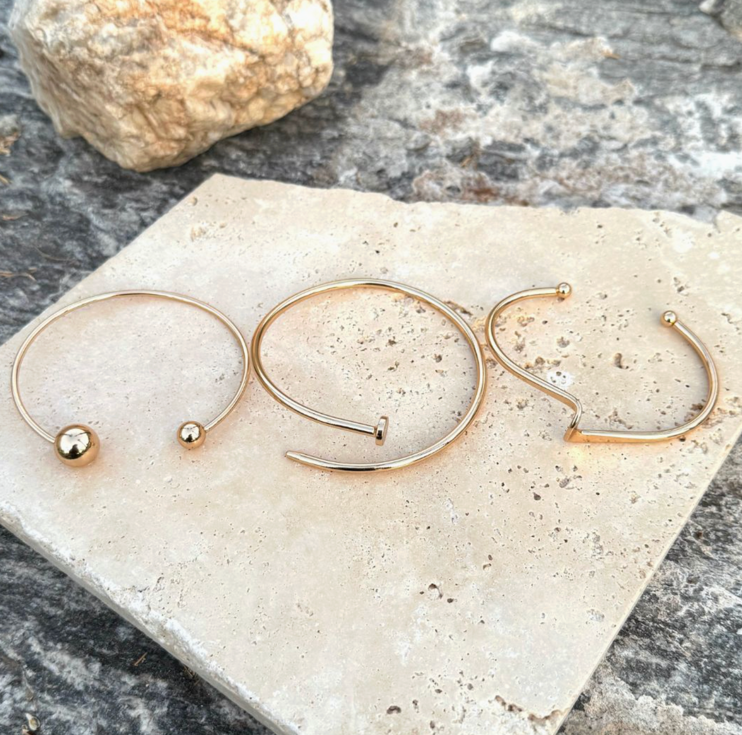 ADORNIA TOTALLY GOLDEN CUFF BRACELETS