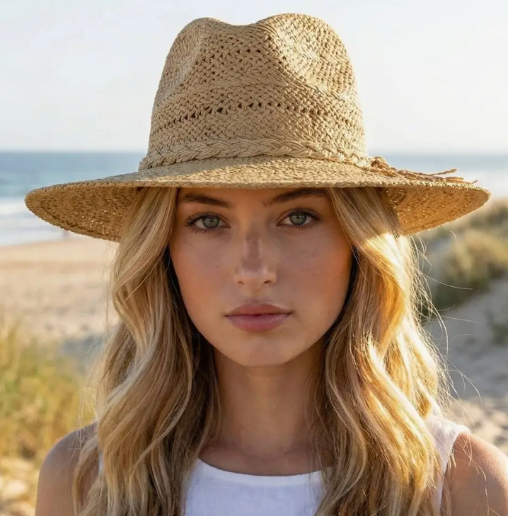 FAME BRAIDED BAND STRAW HAT