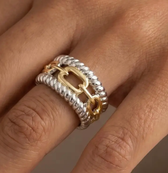 FAME TWO TONED RING