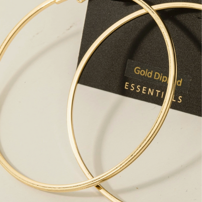 FAME LARGE GOLD HOOPS