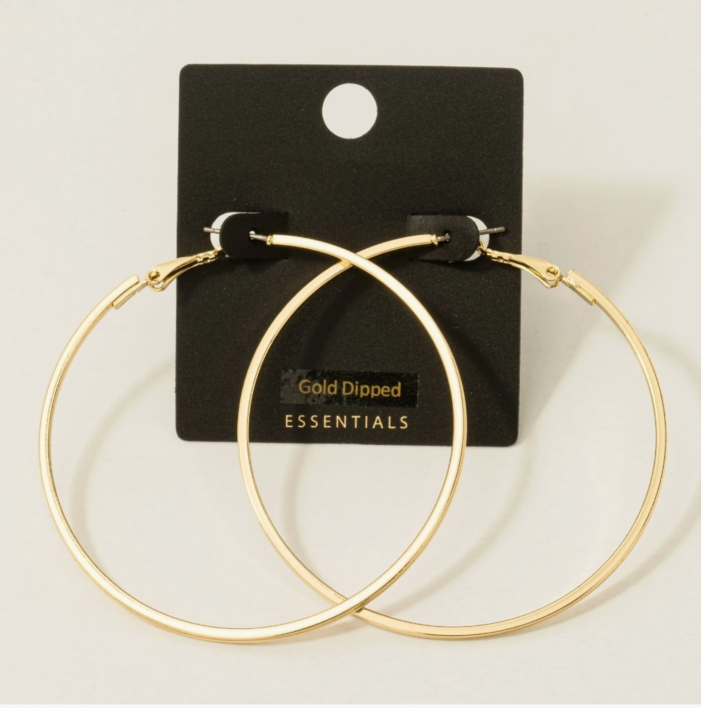 FAME LARGE GOLD HOOPS