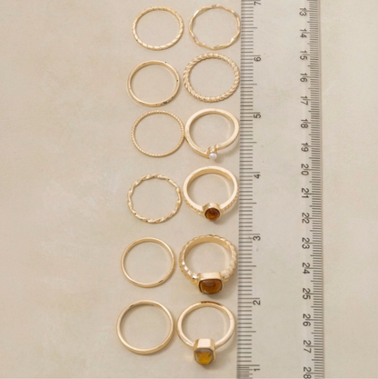 FAME GOLD ASSORTED RINGS