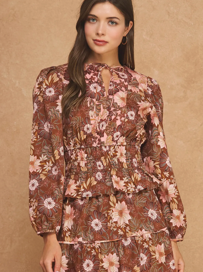 STRUT & BOLT RETRO FLORA BLOUSE