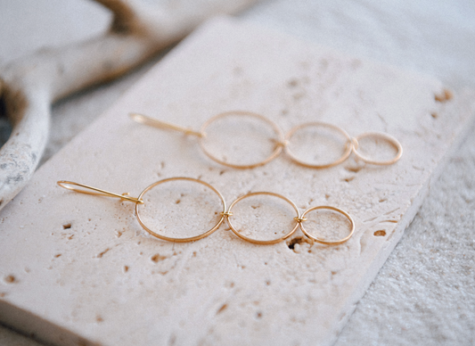 CECELIA DESIGNS JEWELRY GOLD EARRINGS