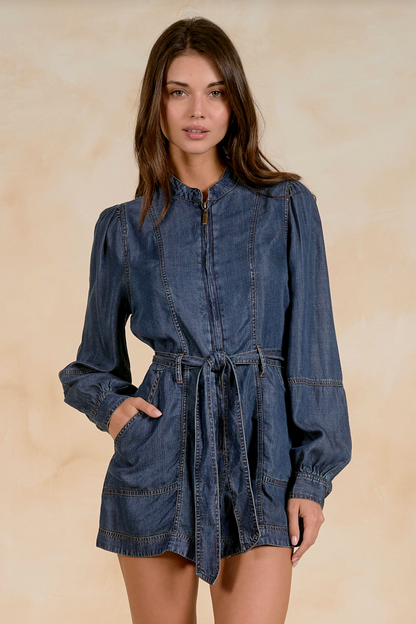 ELAN DENIM DREAMER ROMPER