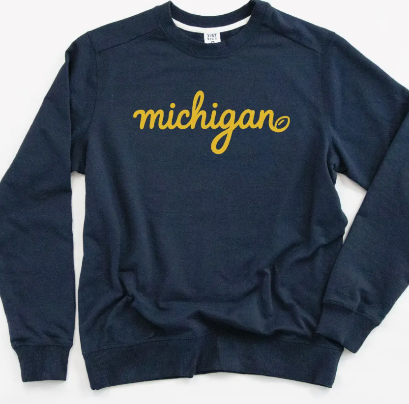 MICHIGAN VIBES MICHIGAN SCRIPT SWEATSHIRT