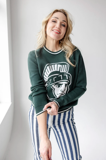GAMEDAY SOCIAL MSU WICK WOVEN SWEATER