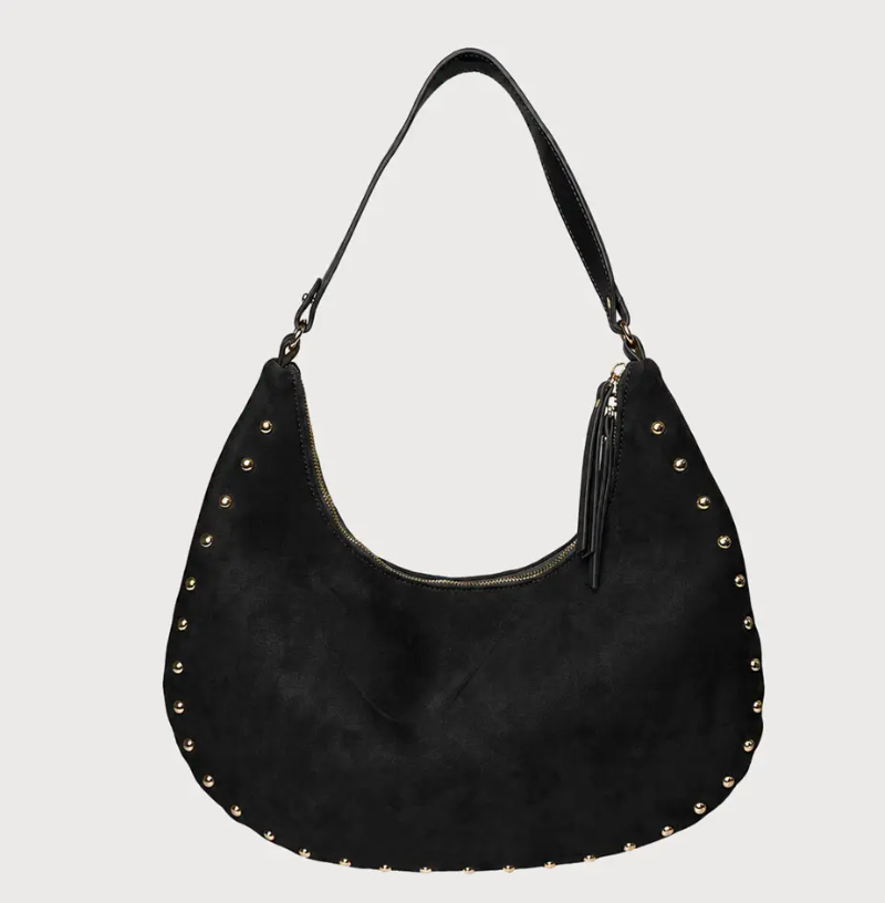 AHDORNED BRIE STUDDED SHOULDER BAG