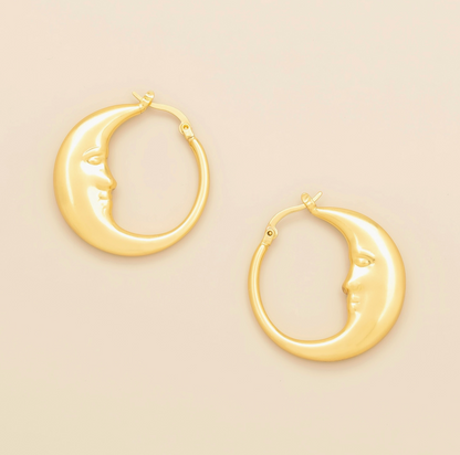 SCOUT MOON HOOP EARRINGS