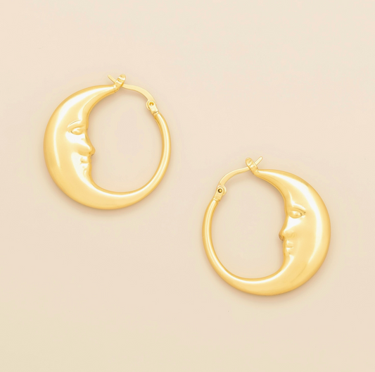 SCOUT MOON HOOP EARRINGS