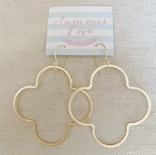 SUMMER LOVE OPEN CLOVER EARRINGS