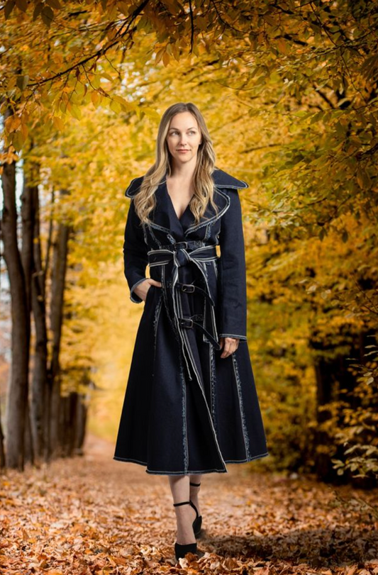 SAMUEL DONG DENIM DIVA COAT DRESS