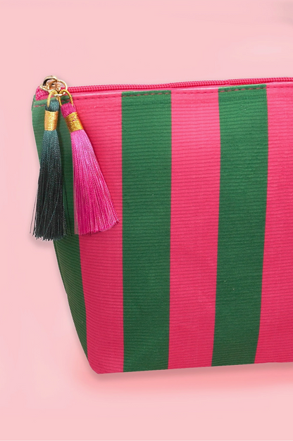 JOSSLYN STRIPED MAKEUP POUCH