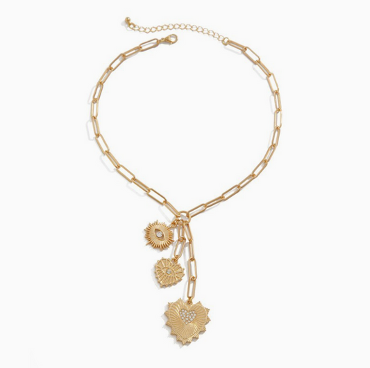 JOSSLYN LAYERED CHARM NECKLACE