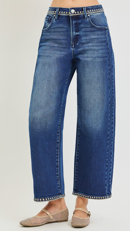 RISEN DENISE SLOUCHY DENIM