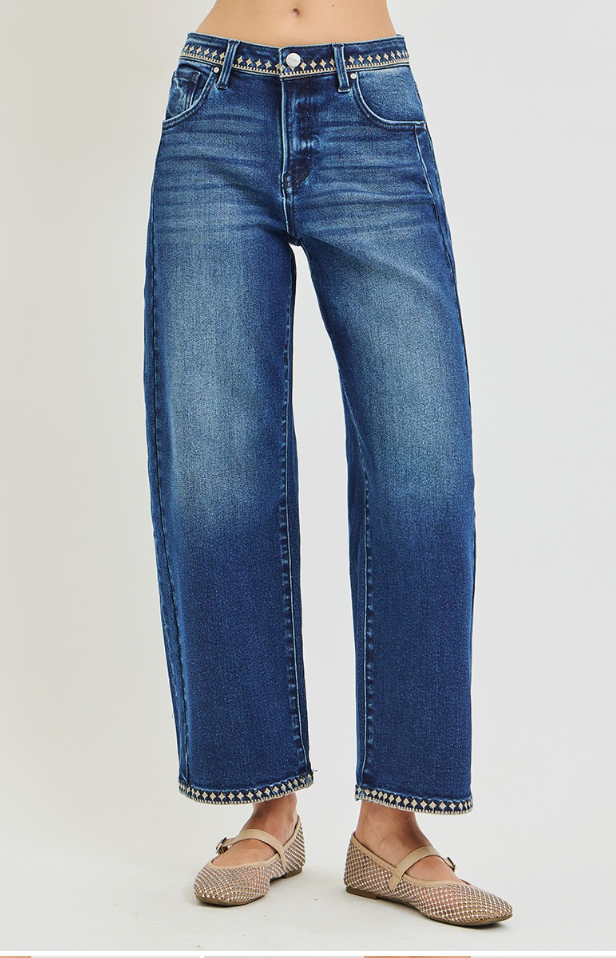 RISEN DENISE SLOUCHY DENIM