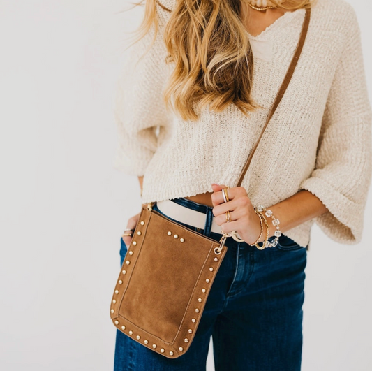 PRETTY SIMPLE SHELBY SUEDE PHONE BAG