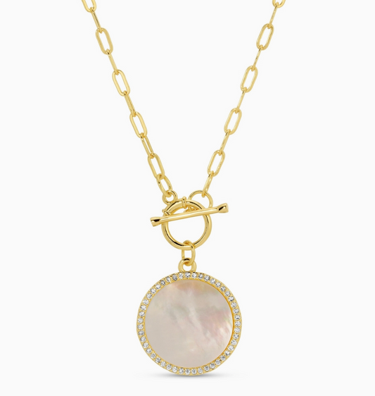 SPLENDID IRIS GOLDEN MOON NECKLACE