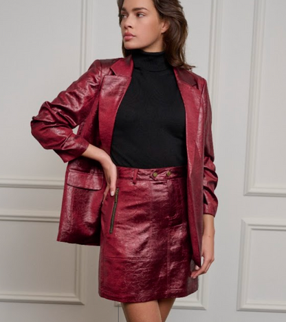 ESQUALO METALLIC CRINKLE BLAZER