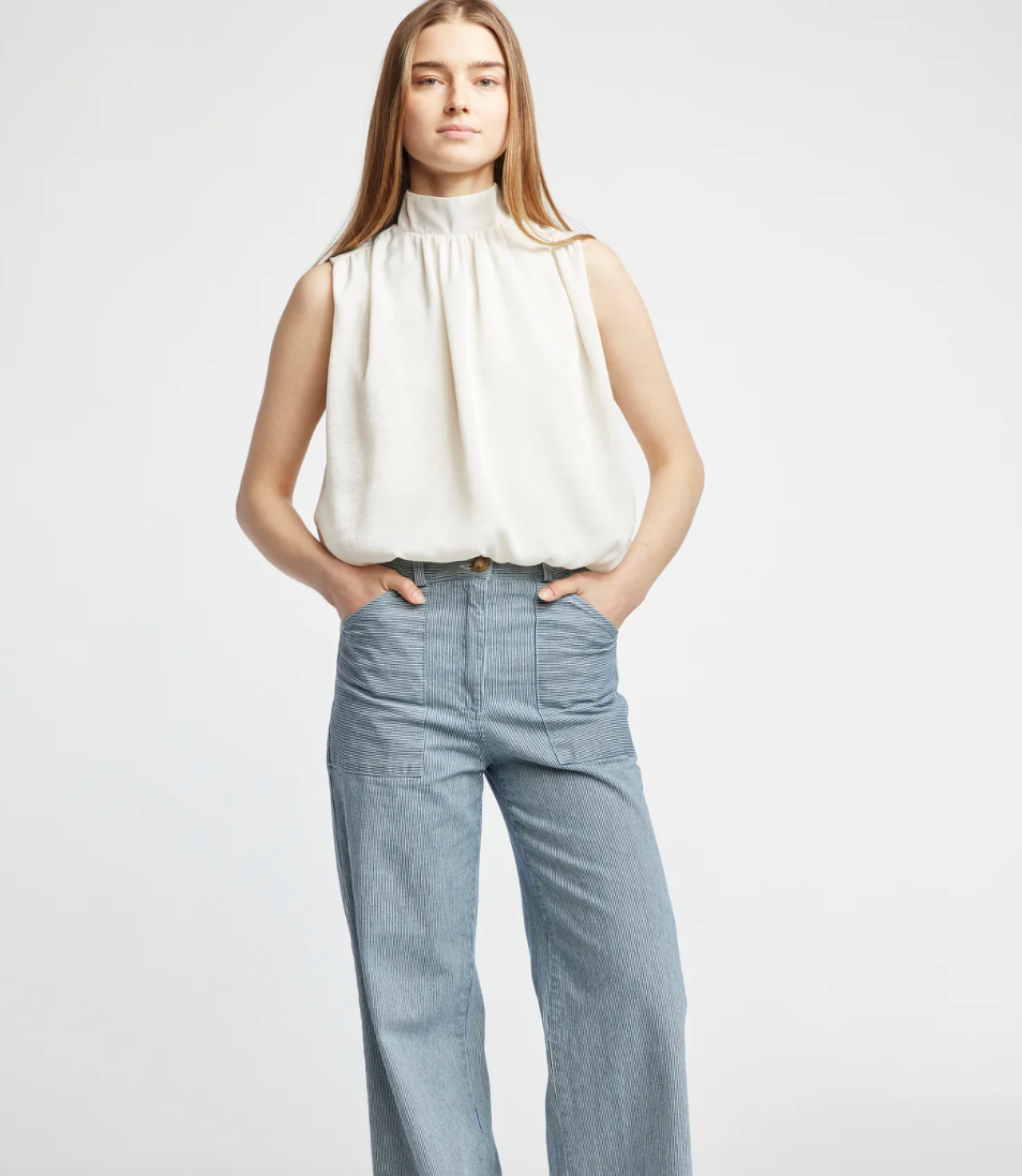 SELF CONTRAST CORA BLOUSE