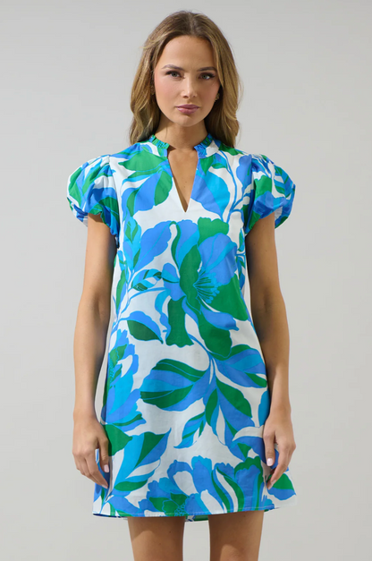 SUGARLIPS PANSIE SHIFT MINI DRESS