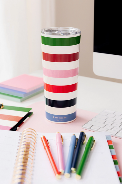 KATE SPADE ADVENTURE STRIPE TUMBLER