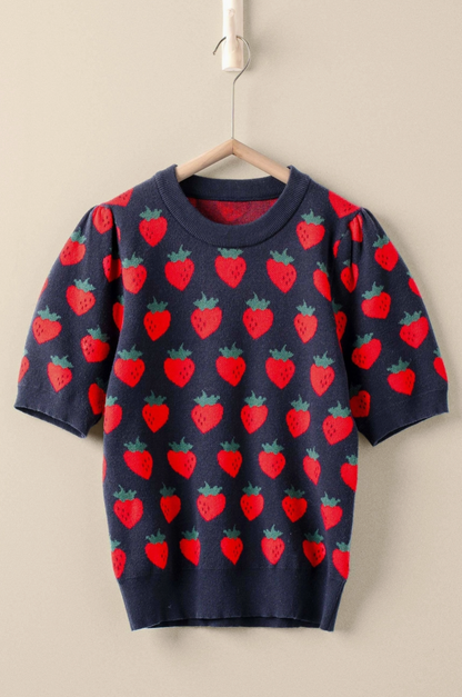 FASHION WEEK STRAWBERRY SHORTY TOP