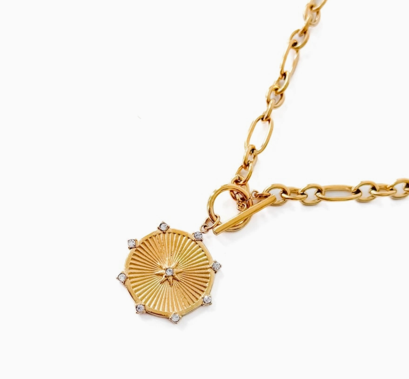 PRETTY SIMPLE SUNBURST NECKLACE