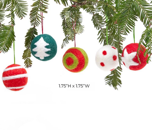 ROCKPAPERFLOWER FELT ORNAMENTS