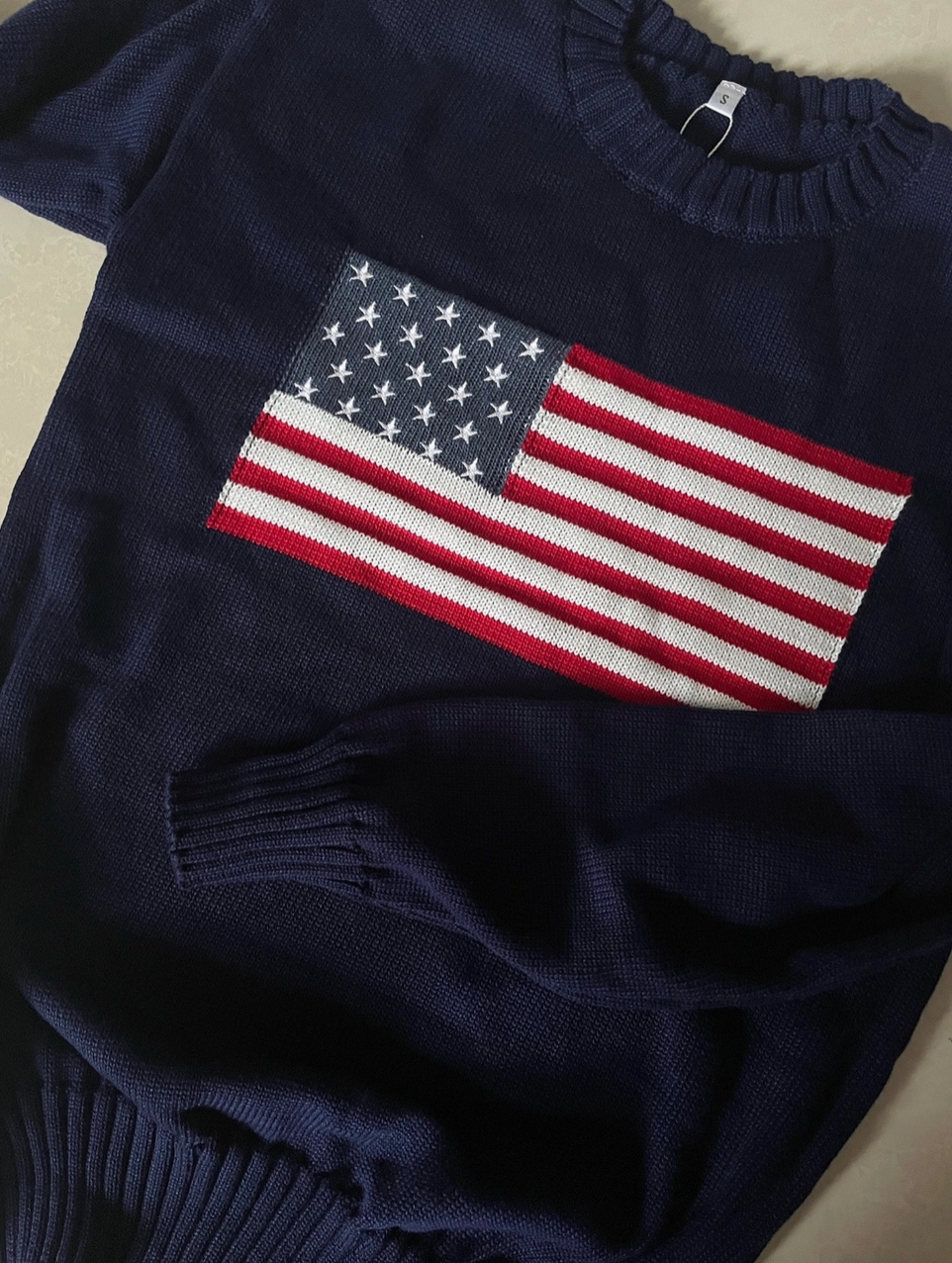 HIDDEN BRAND AMERICAN FLAG SWEATER