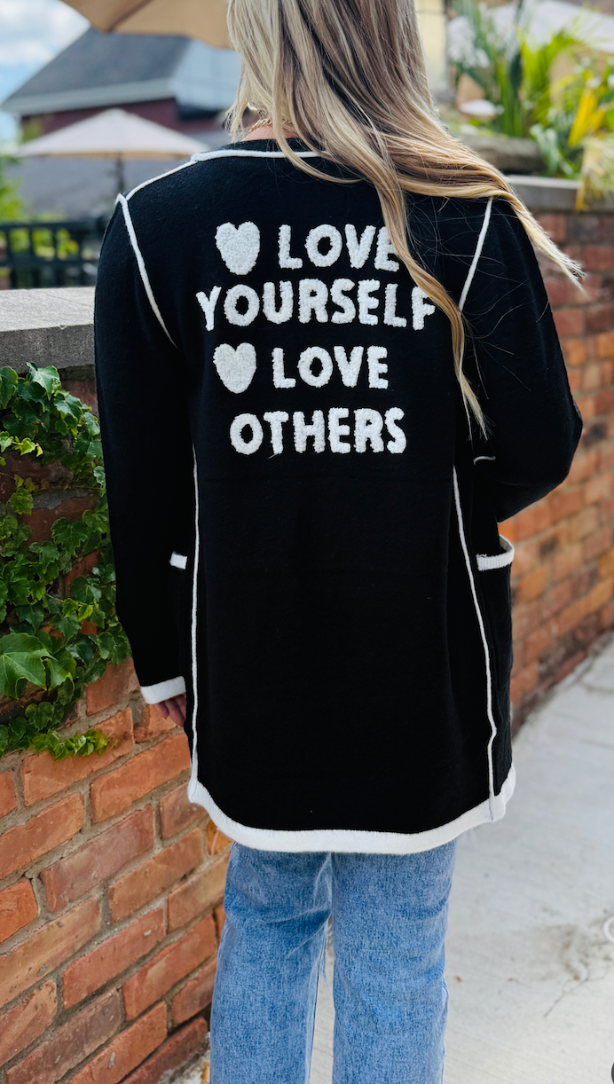 JUST MADISON ALL THE LOVE CARDIGAN – SHIFT