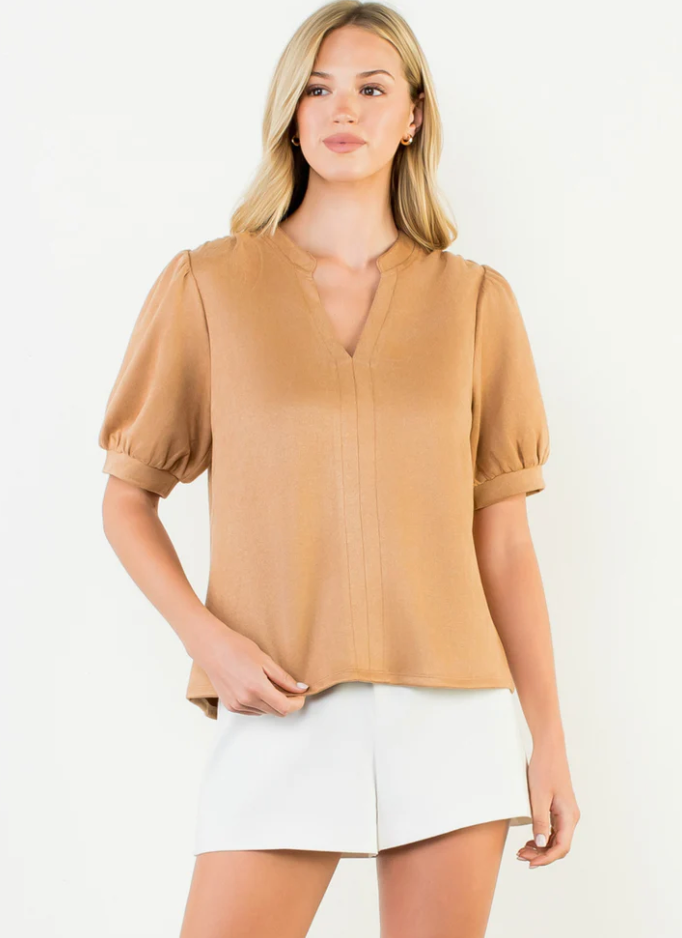 THML SALLY SUEDE TOP