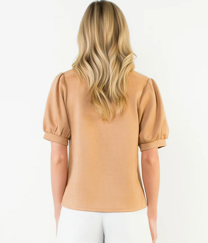 THML SALLY SUEDE TOP
