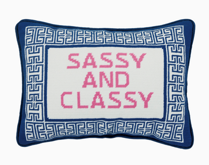 PEKING HANDICRAFT NEEDLEPOINT THROW PILLOW