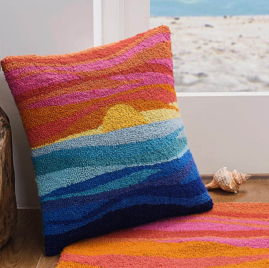 PEKING HANDICRAFT SUNSET HOOK PILLOW