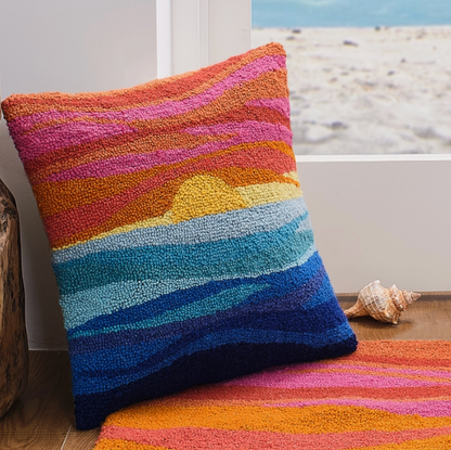 PEKING HANDICRAFT SUNSET HOOK PILLOW