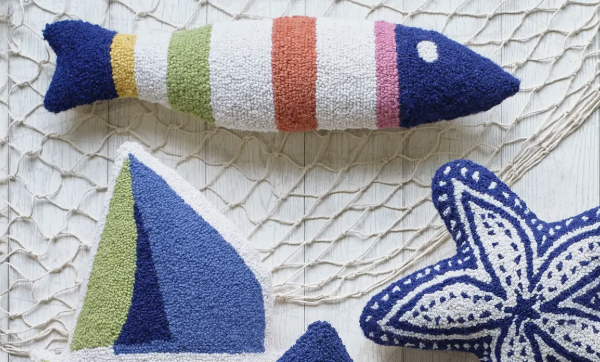 PEKING HANDICRAFT FISH HOOK PILLOW