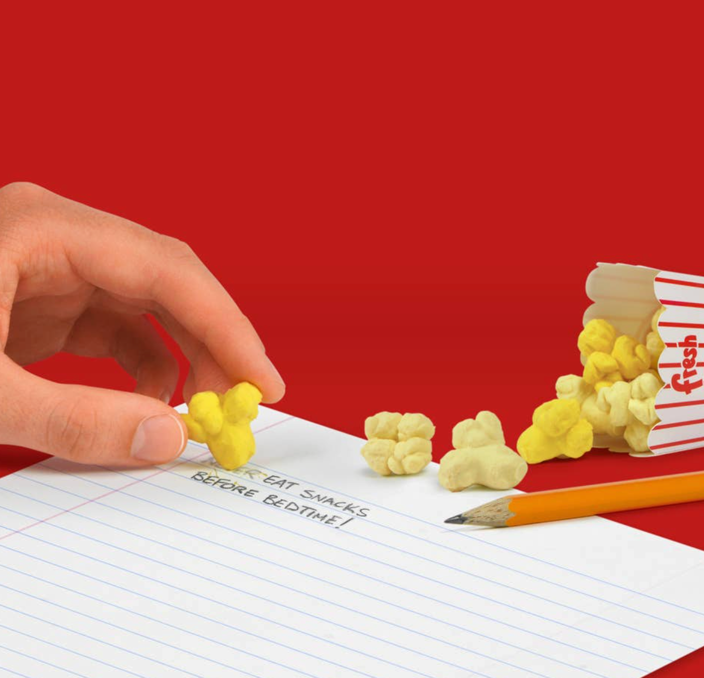 FRED FRESH POPCORN ERASERS