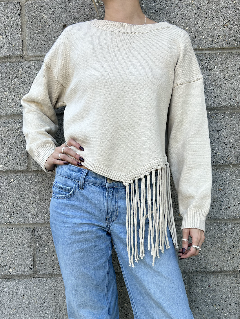 ABLE ASHLEY FRINGE SWEATER