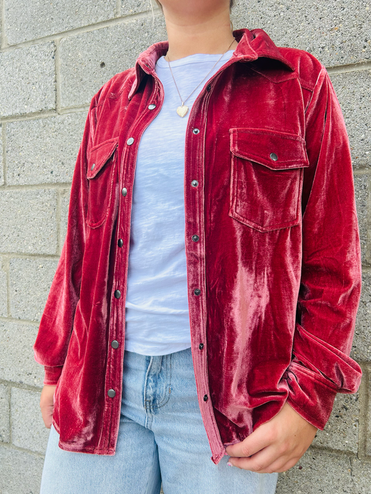 EASEL VELVET RODEO BUTTON DOWN