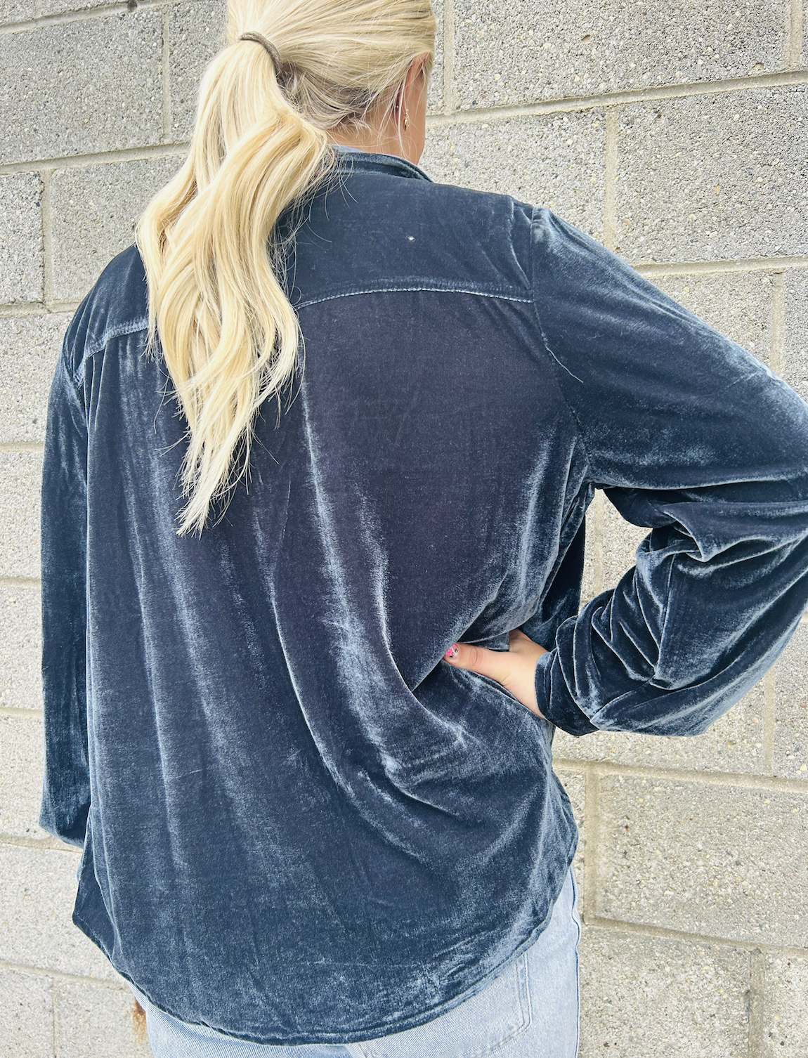 EASEL VELVET RODEO BUTTON DOWN
