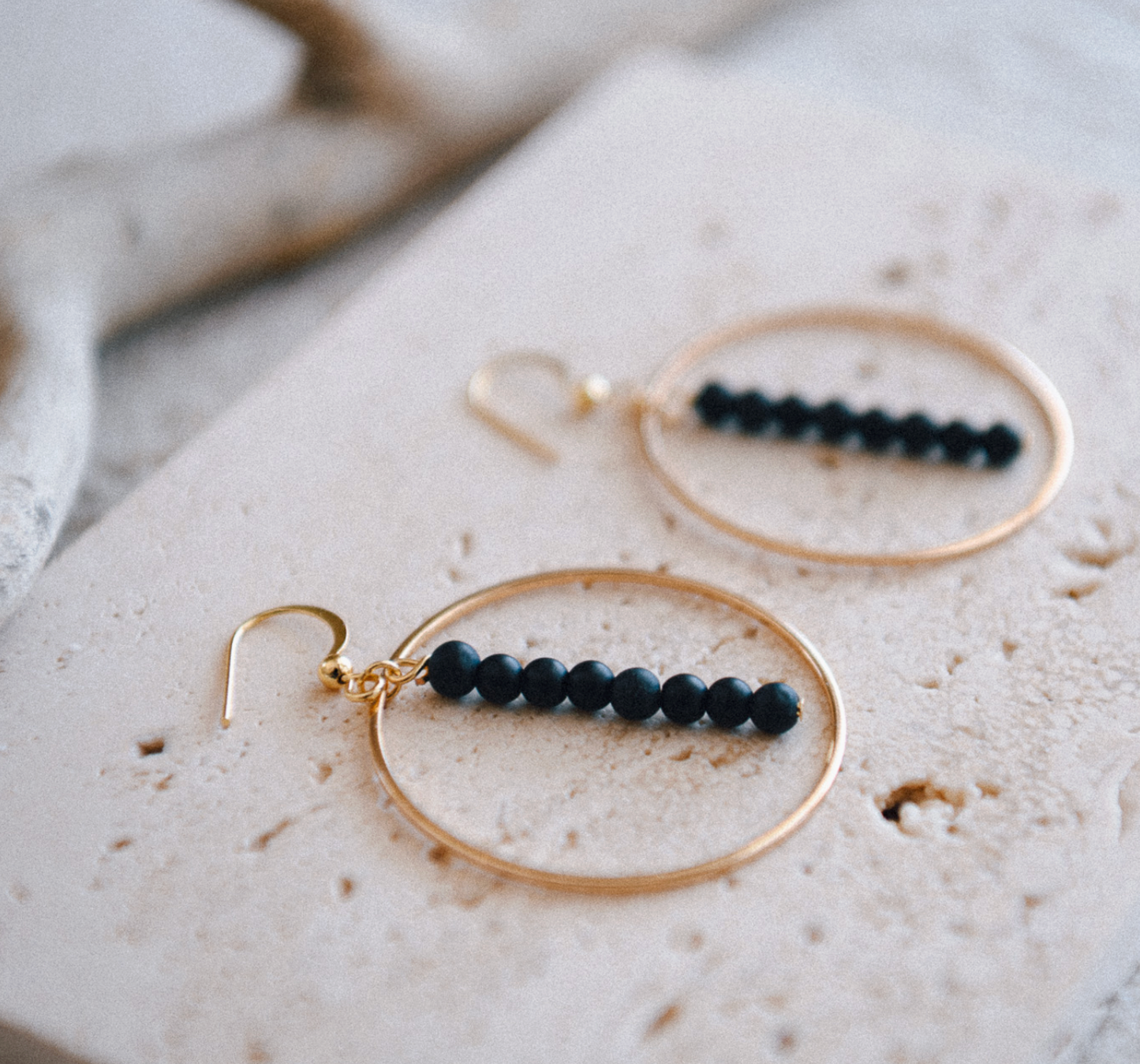 CECELIA DESIGNS JEWELRY DROP HOOP EARRINGS