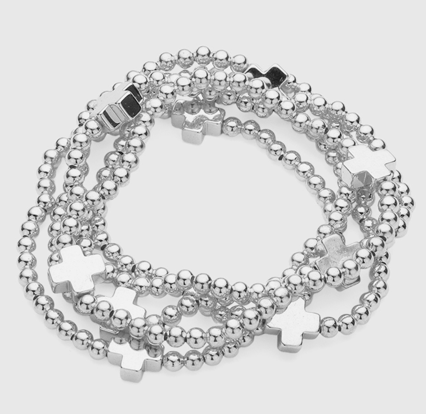 SENSIBLING CROSS BALL BEAD BRACELET