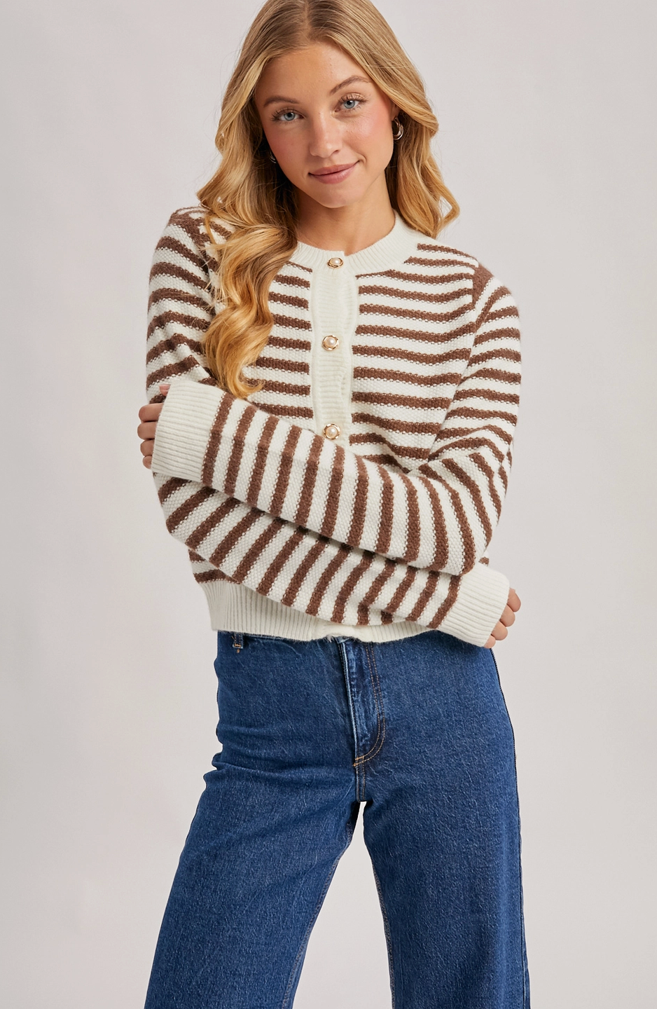 BLUIVY TOFFEE TWIST CARDIGAN