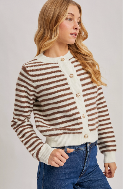 BLUIVY TOFFEE TWIST CARDIGAN
