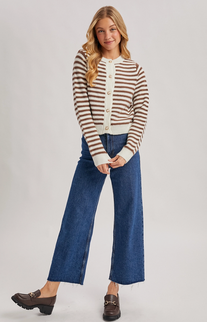 BLUIVY TOFFEE TWIST CARDIGAN